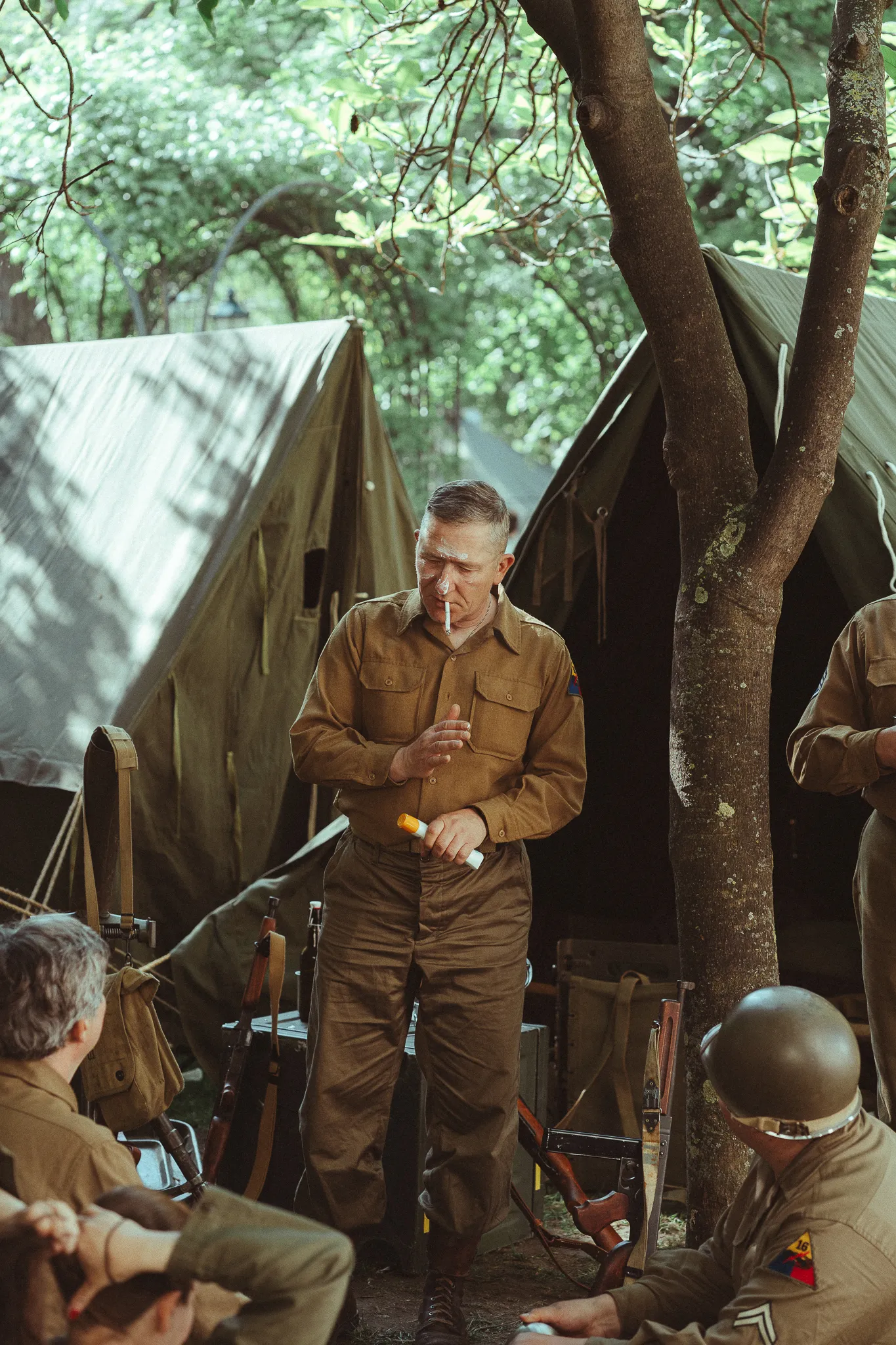 Ukázka historického vojenského ležení americké armády během Slavností svobody.