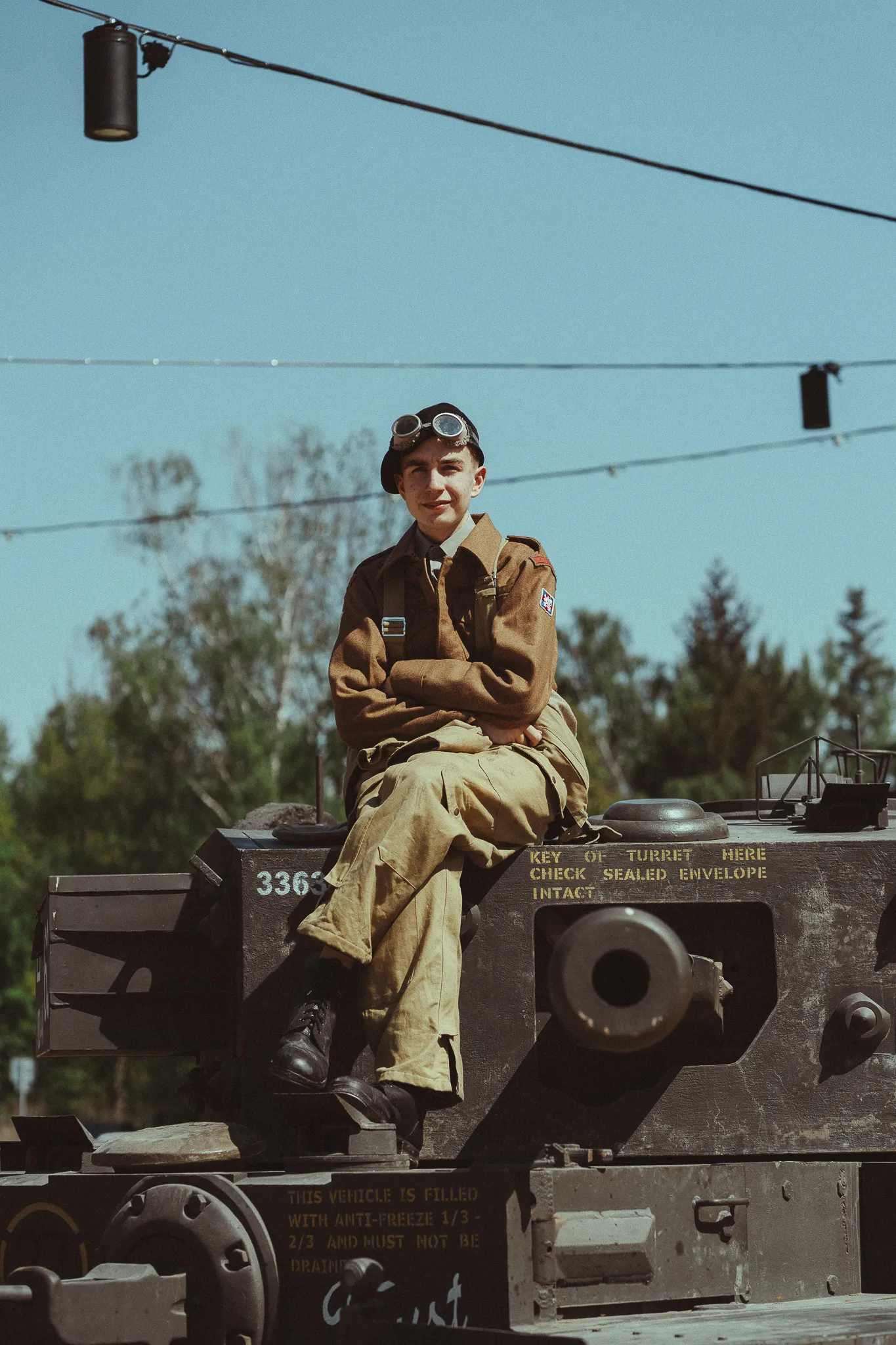 Člen klubu vojenské historie v americké uniformě na Slavnostech svobody v Plzni.